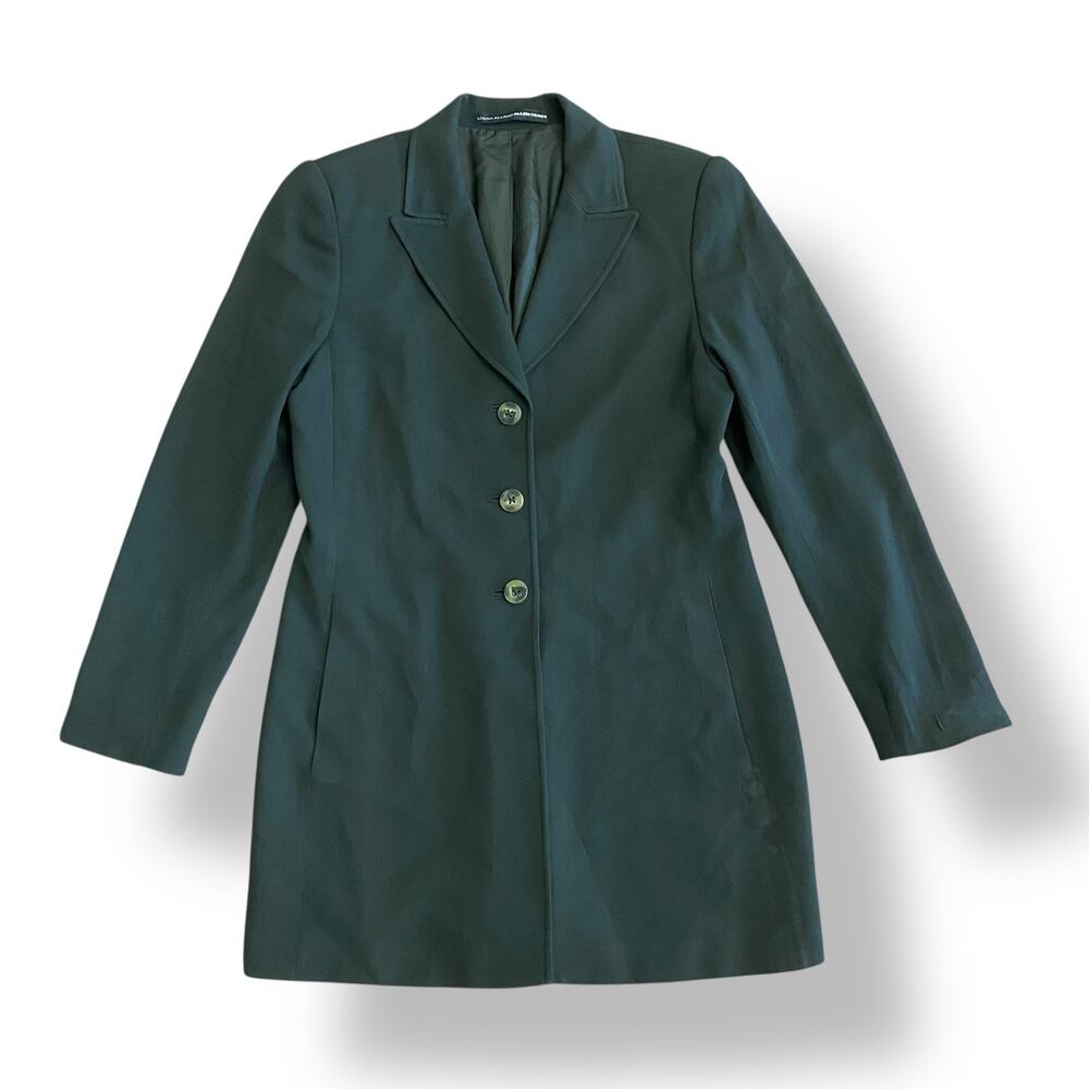 Linda Allard Ellen Tracy Women’s Longline Blazer Jacket‎ Green Tailored 8
